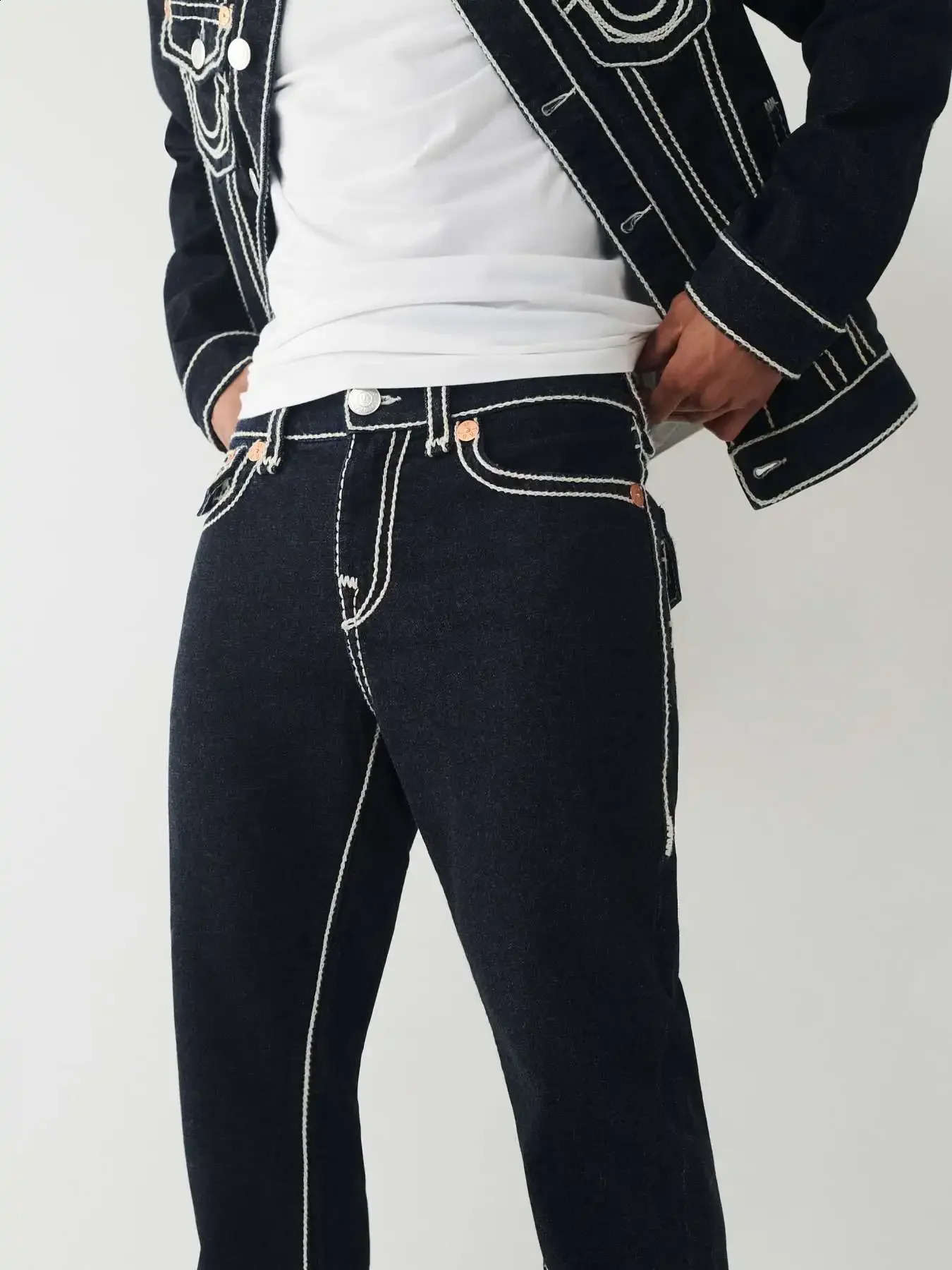 Vintage Embroidered Buddha Jeans Street Gothic Loose Casual Denim Hip Hop Trousers Couples baggy pants joggers men y2k clothes 250122