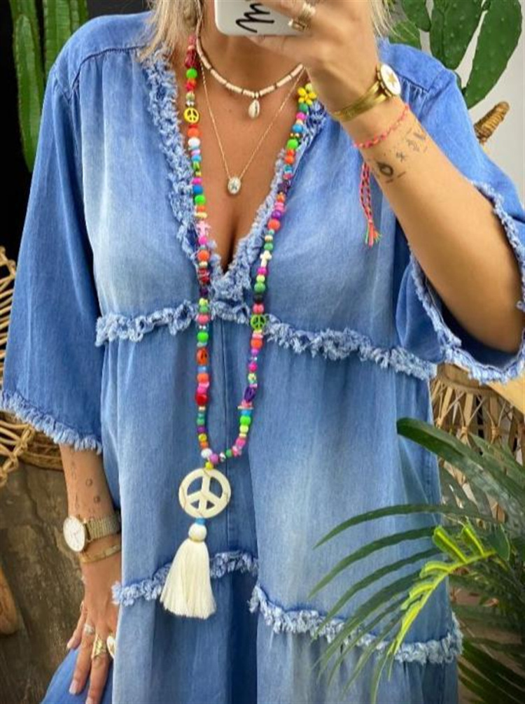 2025 Summer New Women's Beach Skirt Designer Style Dress With Bareback Printed Bohemian Skirt