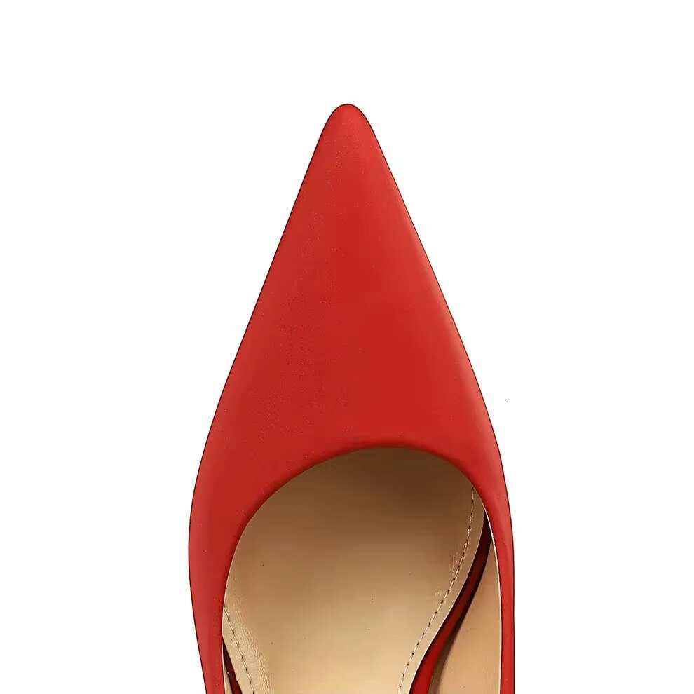 Women 7cm High Heels Versatile Solid Color 2024 Silk Satin Party Pumps Lady Fashion Classic Valentine Pointed Toe Colorful Shoes