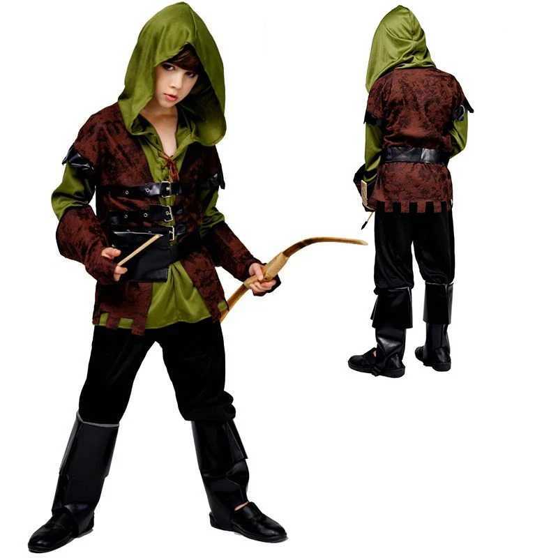 Halloween children archer costume boy hunter costume Robin Hood cosplay Purim carnival party costume W250117
