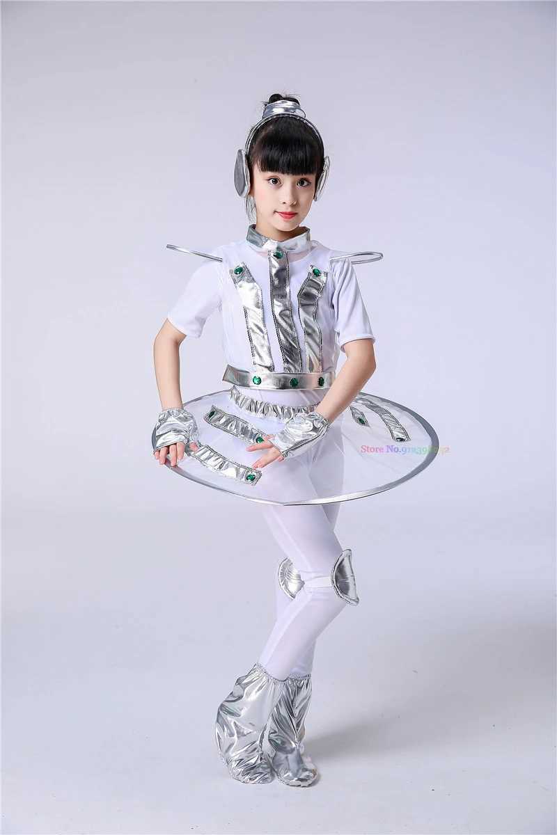 Boys Girls Cosplay Alien Robot Spacemen Astronaut Costume Halloween Carnival Dress Up Outfit Party Kids Role Playing Child Suit W250117