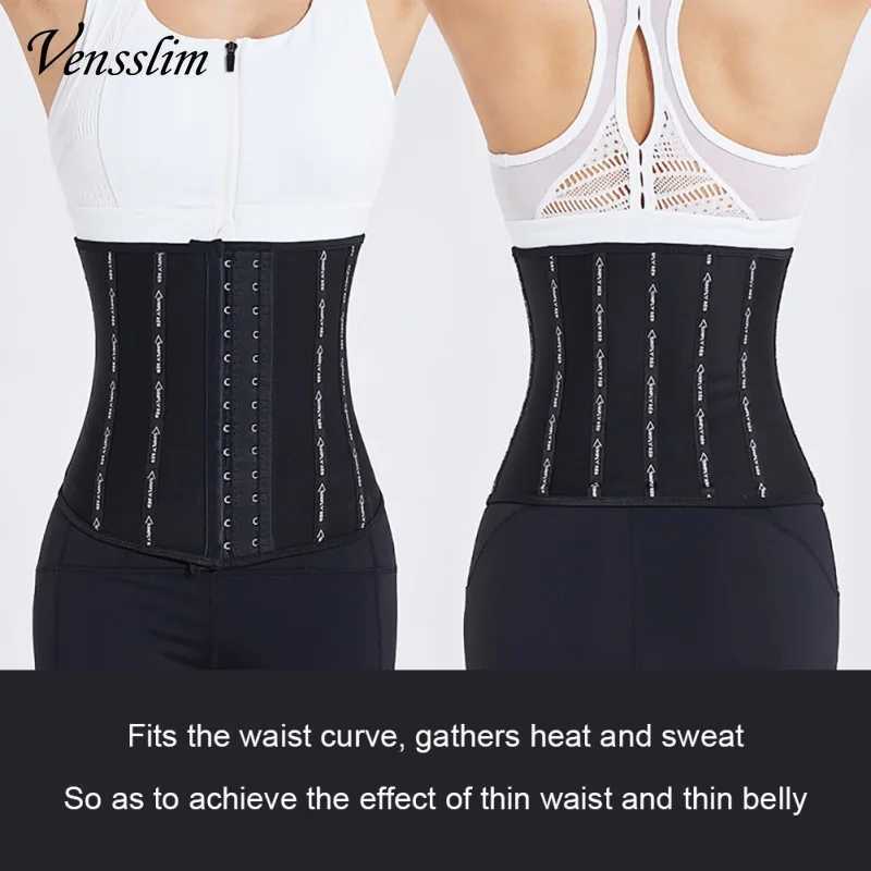 Vensslim Waist Trainer Belt for Women Slimming Waist Trimmer Corset Belly Body Shaper Band Sauna Sweat Girdle with Sauna Effect W250120