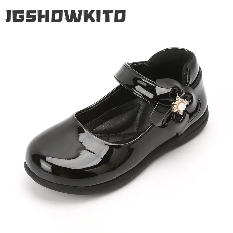 Girls Black Party Leather Shoes British Style Soft Kids Fashion Sweet Princess Mary Jane Performance 2024 School Dress Shoes 250121