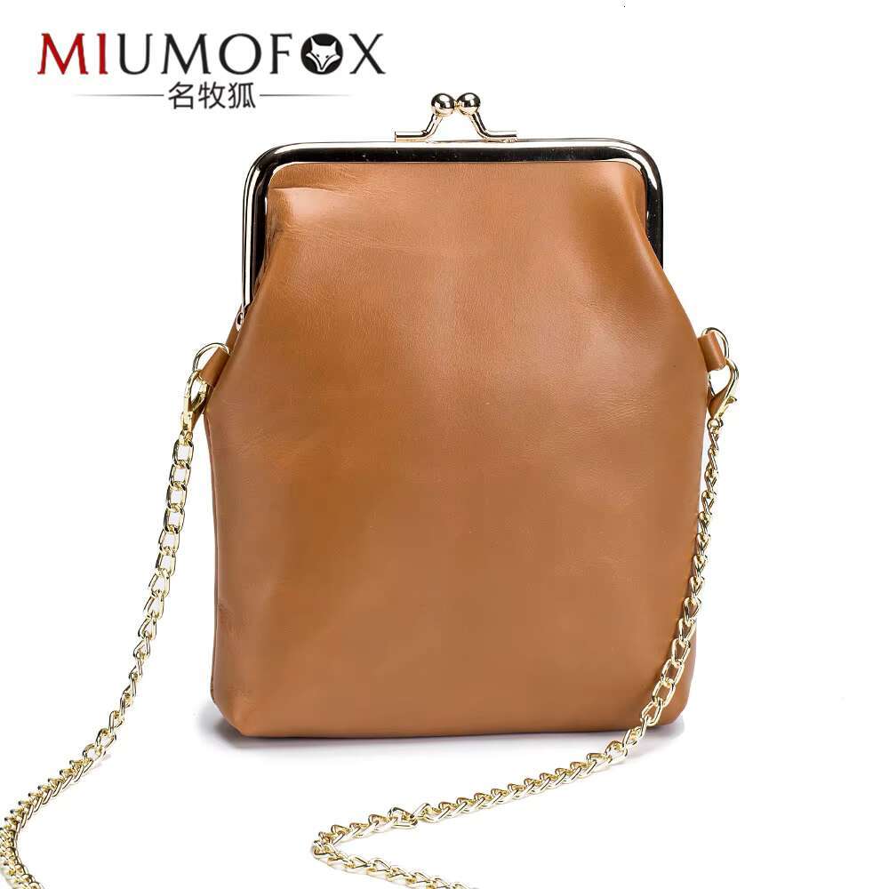 Vintage Mini Women Phone Shoulder Chain Bag Genuine Leather Small Fashion Ladies Crossbody Bags Purses And Handbag