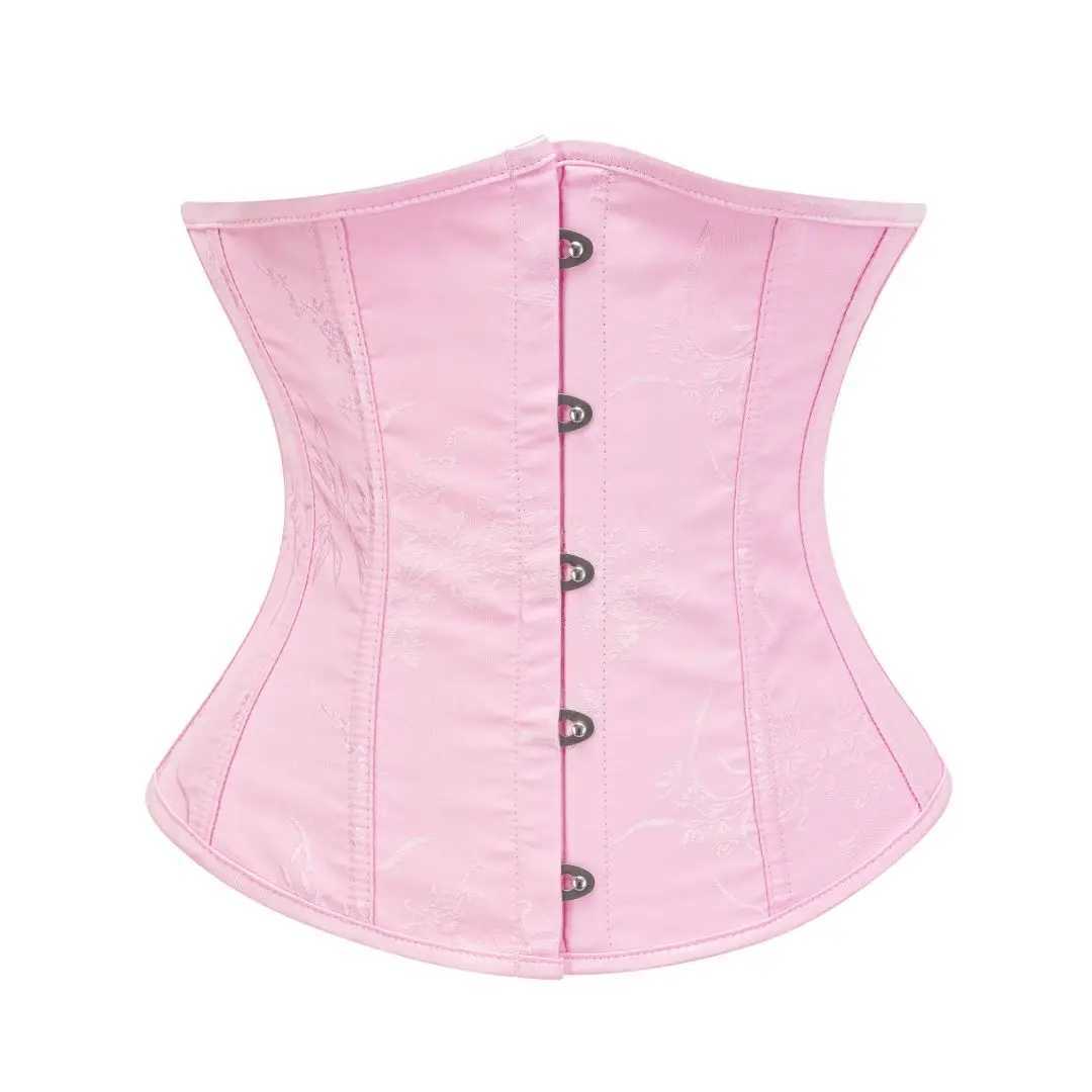 Sky Blue Jacquard Steampunk Underbust Corset Shapewear Women Tummy Control Waist Trainer Sexy Bustiers Corsets Gothic Clothing W250120