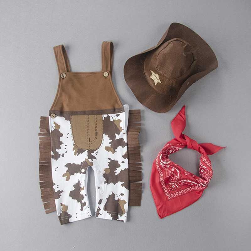 Order Cowboy Cow Boy Costume Rompers for Baby Boys Toddler Infant Halloween Christmas Birthday Party Cosplay Fancy Dress W250117