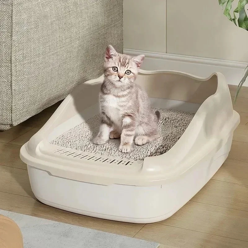 Cat Litter Box Small Size Pet Sandbox for Kitty Anti-Splash Cats Toilet 250120