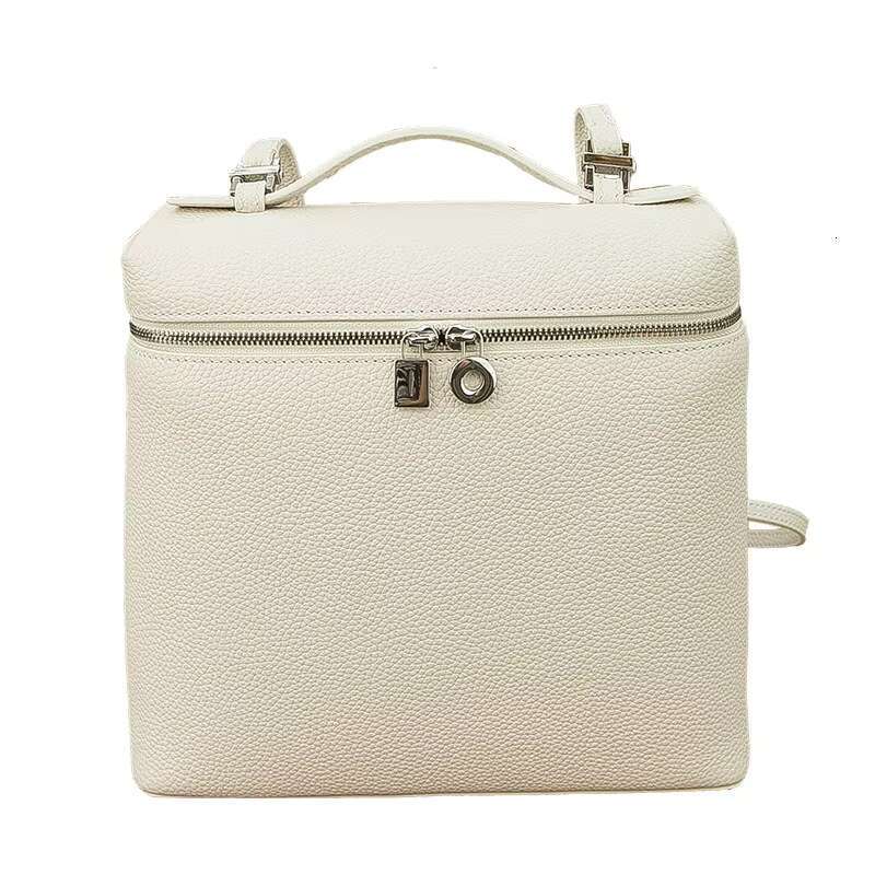 Real Leather First Layer Cowhide Portable Large-Capacity Rice Box Backpack Fashion Casual Versatile Shoulder Bag