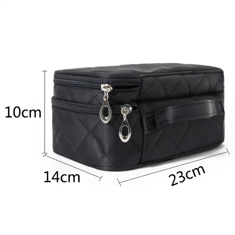 Makeup Bag Small Grid 2-Layer Cosmetic Storage Bags Womens Fashion Portable cosmetic bag Travel Essential Wash Bag 250120