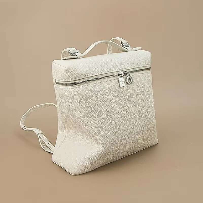 Real Leather First Layer Cowhide Portable Large-Capacity Rice Box Backpack Fashion Casual Versatile Shoulder Bag
