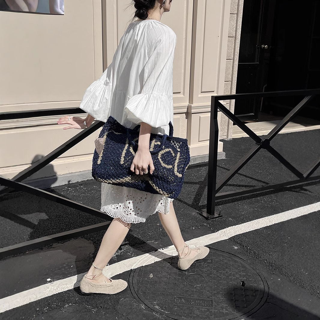 2025 New Women's Early Spring Thirteen Rows 100% Cotton Korean Designer Hollow Embroidery Lantern Sleeves Loose Beach Skirt Swinging Dress