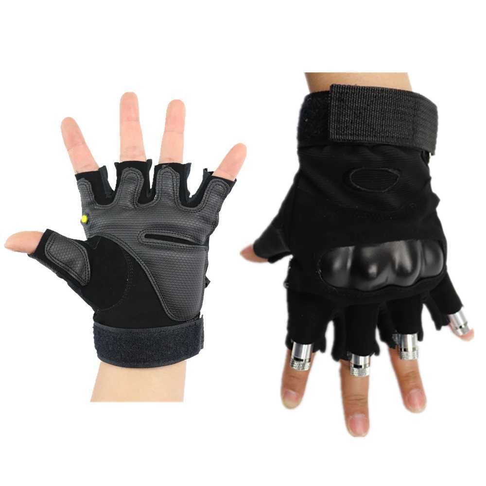 2 in 1 Multi-line RGB Laser Gloves With Green Red Blue Laser Flash Finger LED Robot Suit Luminous Dress Bar Party Music T250122