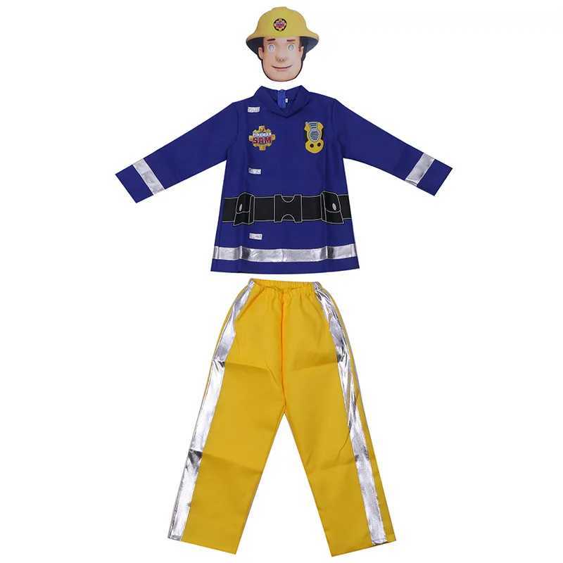 Fireman Sam Small Rescue Children Play Performances Dress Up Outfit Kids Cosplay Halloween Costumes W250117