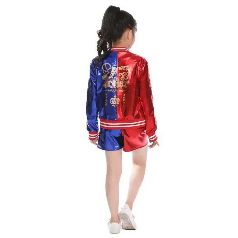 Girls Squad Monster Shirt Quinn CoStume Printed Jacket Shirt Pants Gloves Suicide Quinn Cosplay Halloween CoStume W250117