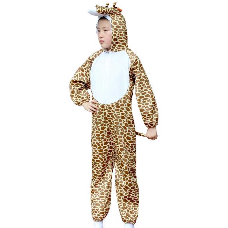 Children Animal Costumes Onesies Jumpsuits Giraffe Sheep Cattle Crocodile Elephant Party Animals Christmas Kids Cosplay Suits W250117