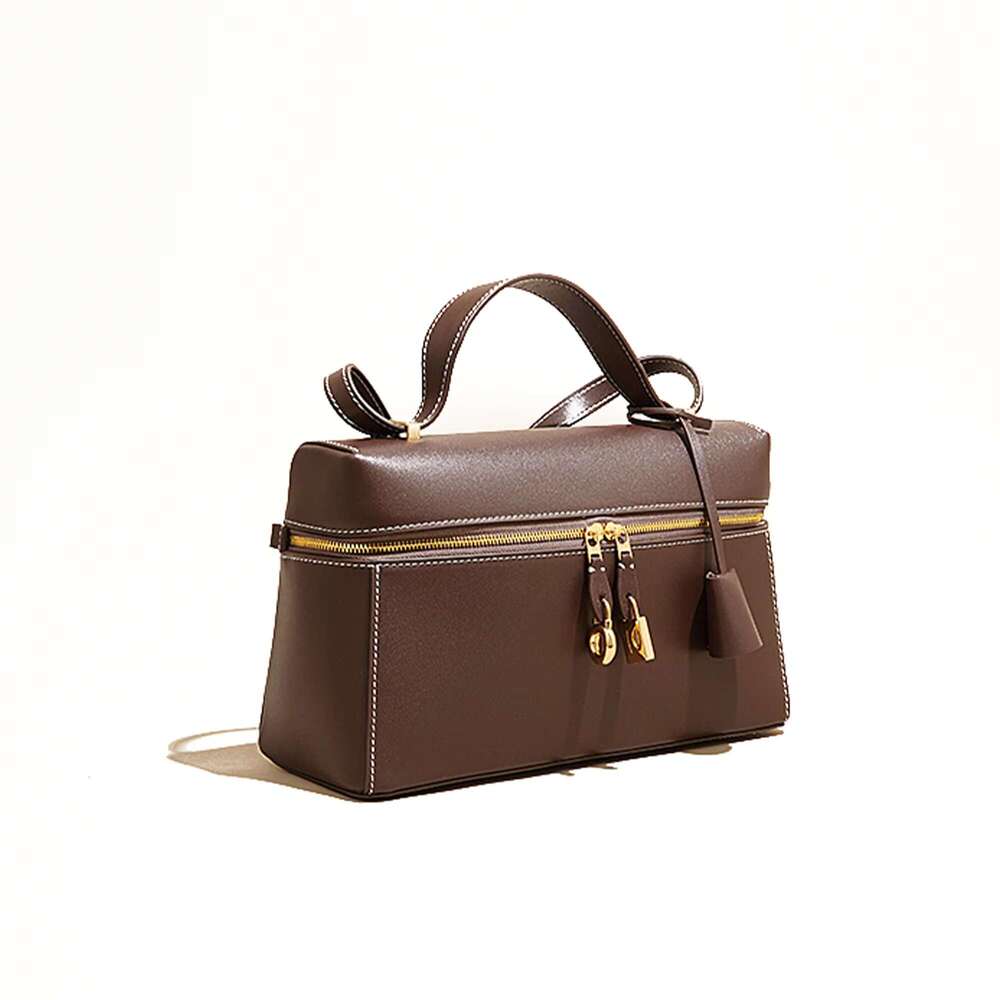 MABULA Vintage Cow Box Female Chic Large Capacity Single Shoulder Bag Genuine Leather Messenger Bags Handbags