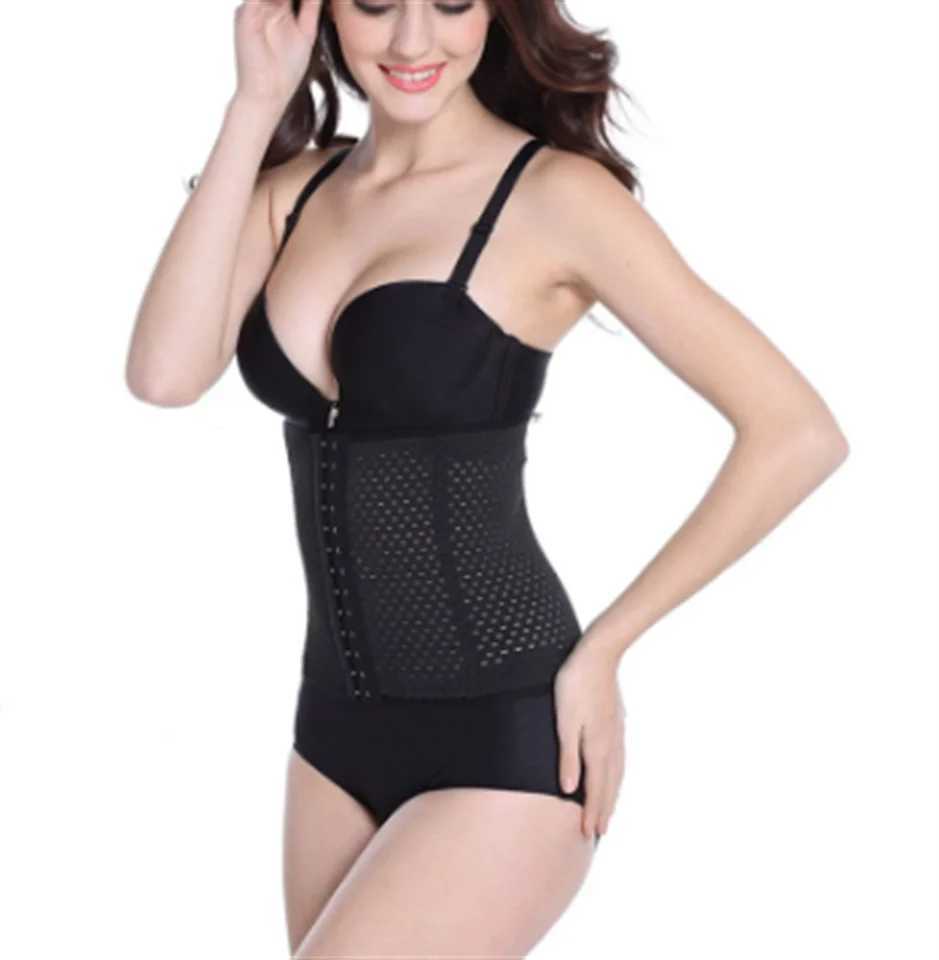 Womens Latex Waist Trainer Body Shaper with Zipper Cincher Corset Top Slimming Belt Fitness Sheath Shapewear Plus Size XXL W250120