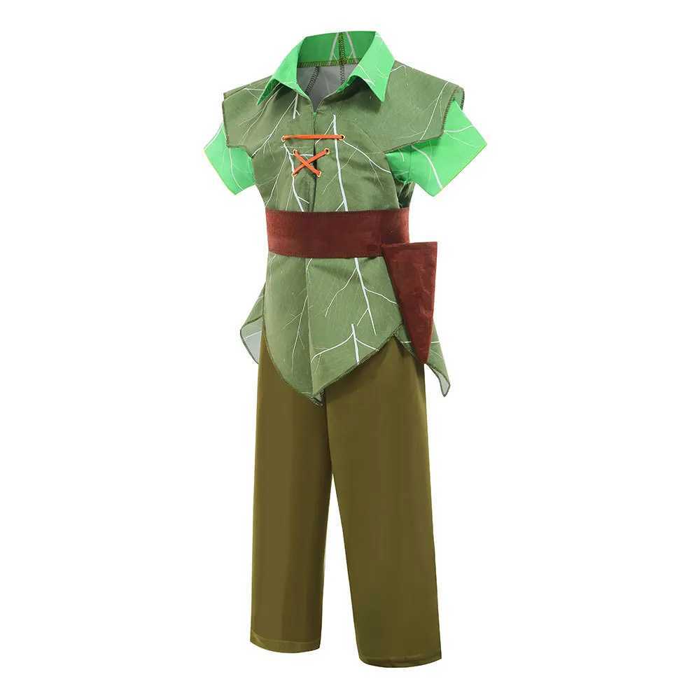 Child Peter Pan Costume With Hat Boys Halloween Fancy Party Dress Up Elf Outfits W250117