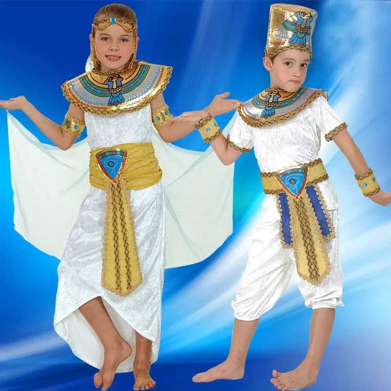 2024 Costumes Boy Girl Ancient Egypt Egyptian Pharaoh Cleopatra Prince Princess Costume for Children Cosplay anime cosplay W250117