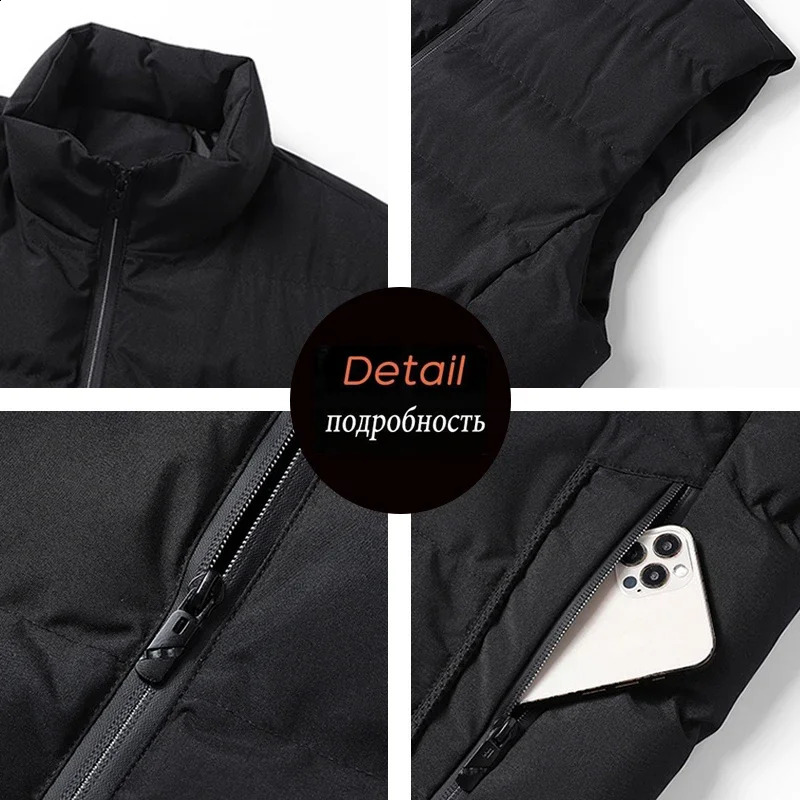 8XL Spring Men Casual Sleeveless Vests Jacket Mens Autumn Winter Warm Windproof Waistcoat Fashion Outwear Vest Jackets Male 250114