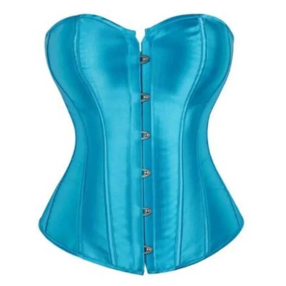 Sexy Satin Corsets Bustiers For Women Vintage Corset Top Plus Size Black Victorian Corset Costume for Wedding Pink Gold Red Blue W250120