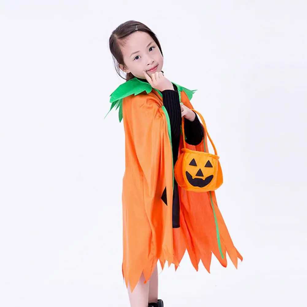 Halloween pumpkin costumes childrens Halloween party role-playing costumes hats candy bags childrens photos props performance costumes W250117