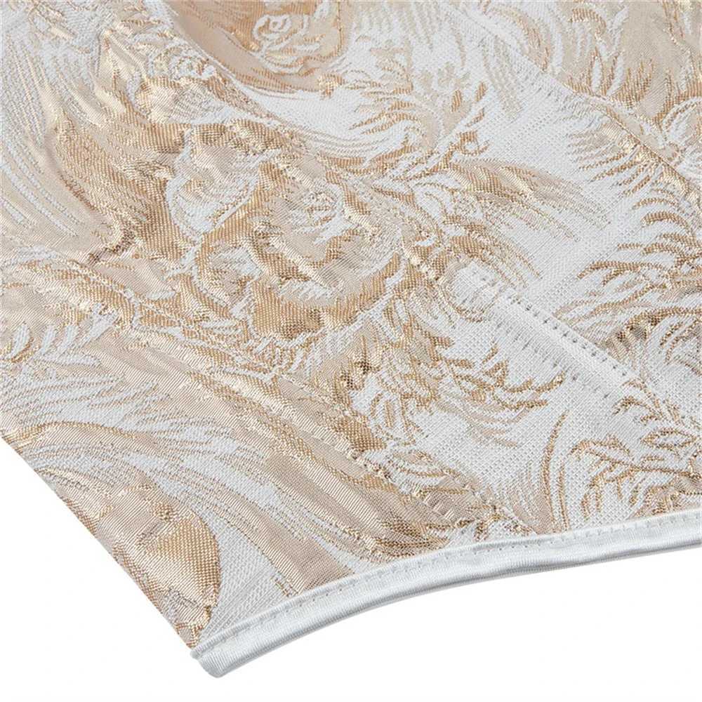 Sexy womens tight corset cut top gold printed tight corset lace shaping underwear Gothic tight corset W250120