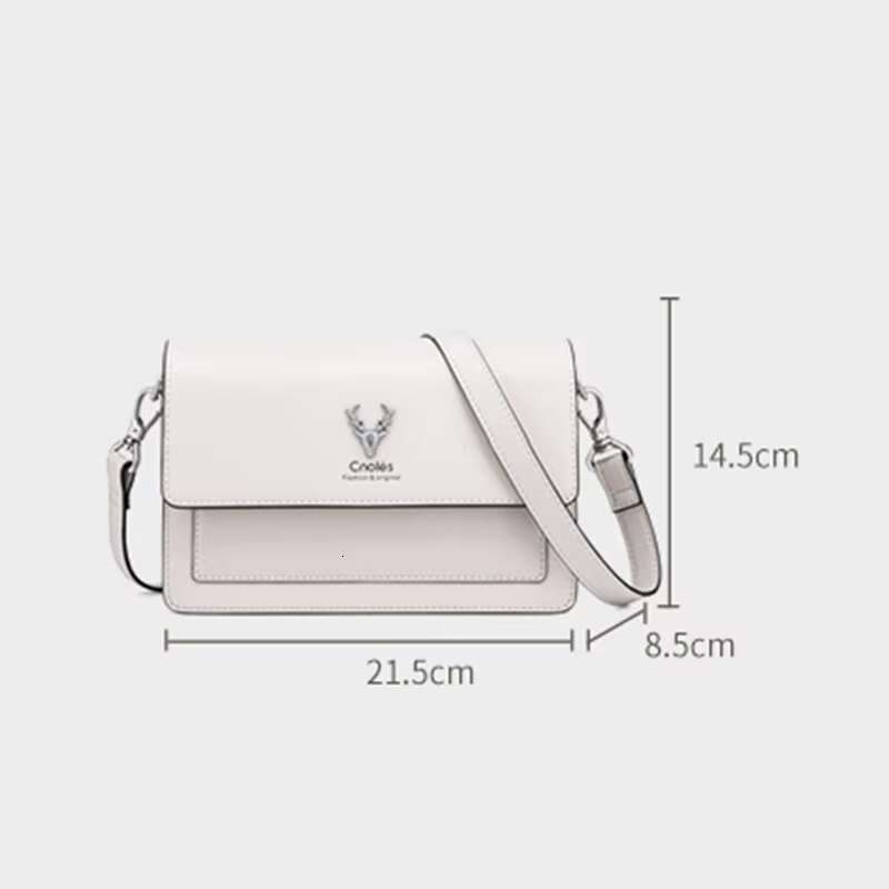 Cnoles Small Square Bag Shoulder Leather Handbag Crossbody Bags For Women Purses With Strap Stylish Clutch
