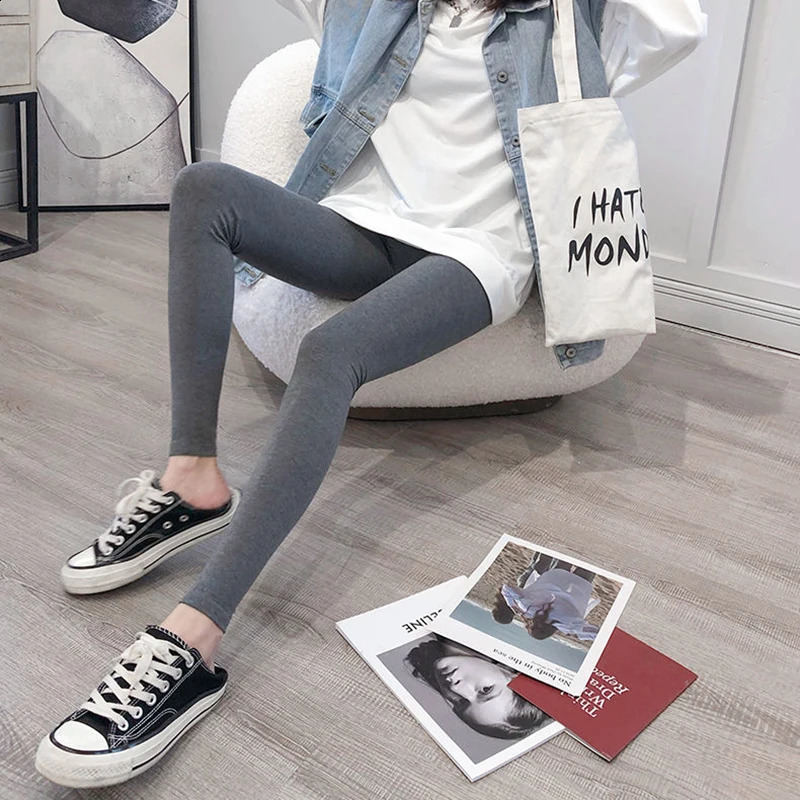 Summer Leggings for Women High Elasticity Female Casual Solid Color Autumn Modal Trousers Ladies Legging 250109