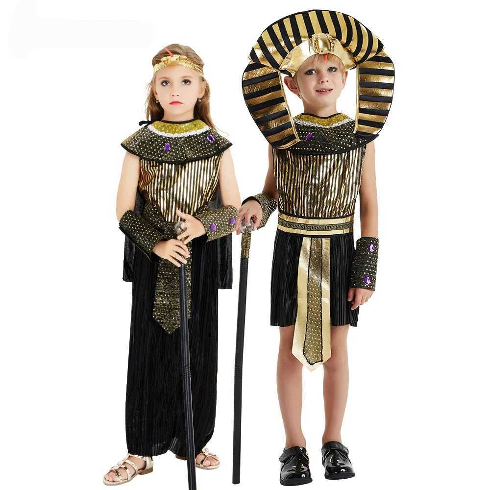 2024 Costumes Boy Girl Ancient Egypt Egyptian Pharaoh Cleopatra Prince Princess Costume for Children Cosplay anime cosplay W250117