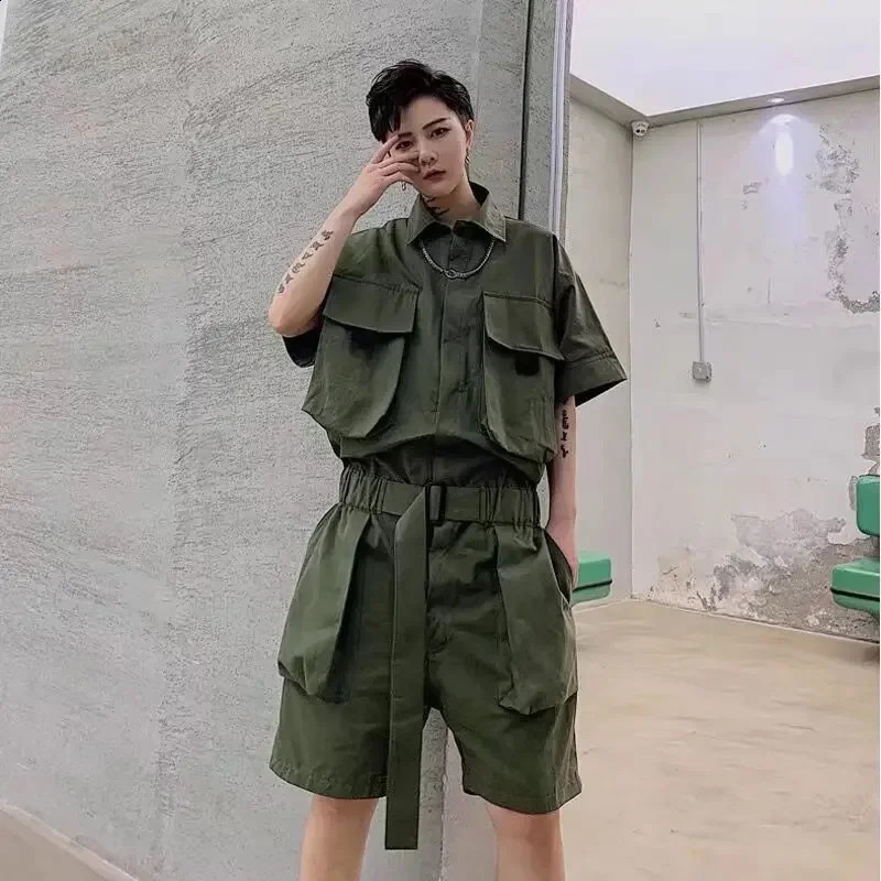 Trendy Korean Style Mens Workwear Suit Casual 2Piece Set Fashionable Hong Kong Apparel 250109