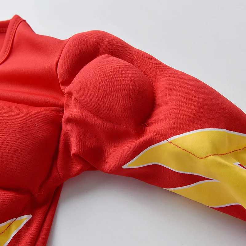 Children The Flash-Man Cosplay Costume Boys Girls Tops Pants Mask Muscle Suit Children Party Halloween Costume Casual Clothes W250117