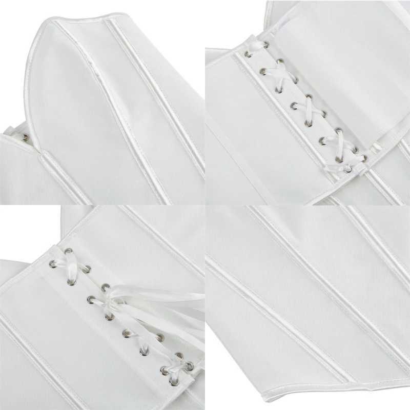 Womens Sexy Sweetheart Neck Crop Tube Tops Strapless Bustier Cami Lace Up Overbust Corset Top Short Torso Corset Body Shaper W250120