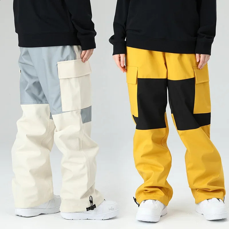 Skiing Pants Loose Women Windproof Snowboard Pants Outdoor Sports Snow Pants 2025 Men Ski Trousers Winter Warm Ski Cargo Clothes 250122