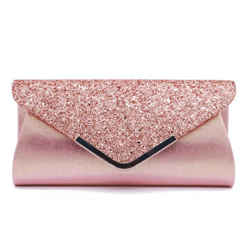 New Fashion PU Glitter Women's Handheld Banquet Evening Dress Chain Bag