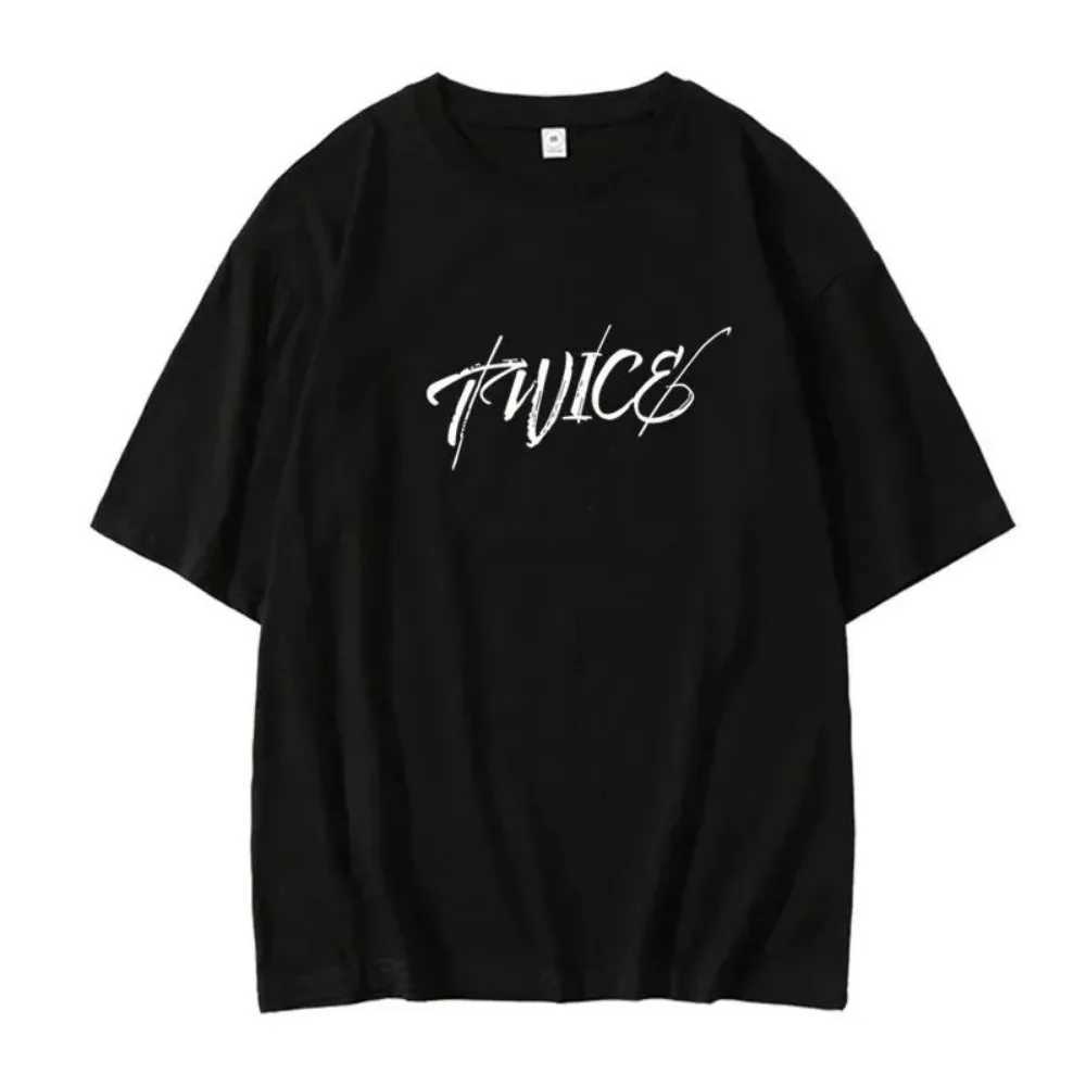 Twice READY TO BE The Same TShirt Men Kpop Loose Cotton Short Sleeve T-shirt Streetwear Fashion Y2k Crop Tops Tee TWICE Clothes W250117