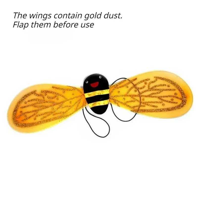 4Pcs/Set Ladybird Bee Cute Wing Tutu Skirt Wand Headband Kid Fairy Costume Set Gifts for Girl Halloween Dress Up Festival Outfit W250117