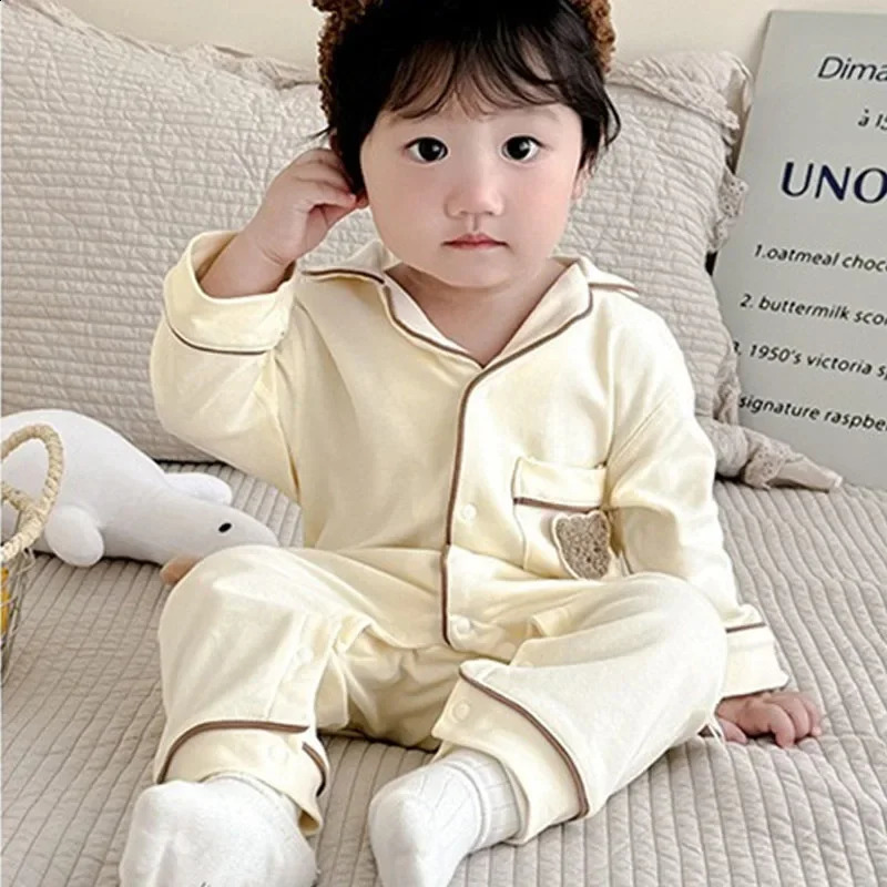 Baby Spring Autumn Home Clothes Kids Boys Girls Infant Bodysuit Pajamas Soft Breathable Cotton Children Sleepwear Jumpsuits 250117