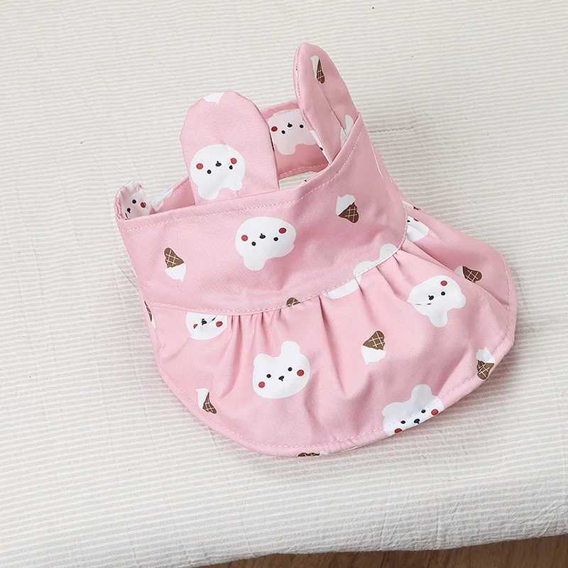 Summer Baby Sun Hat Fashion Cute Cartoon Printing Small Ear Kids Beach Sunshade for Boy Girl Wide Brim Toddler Visor Caps M250121