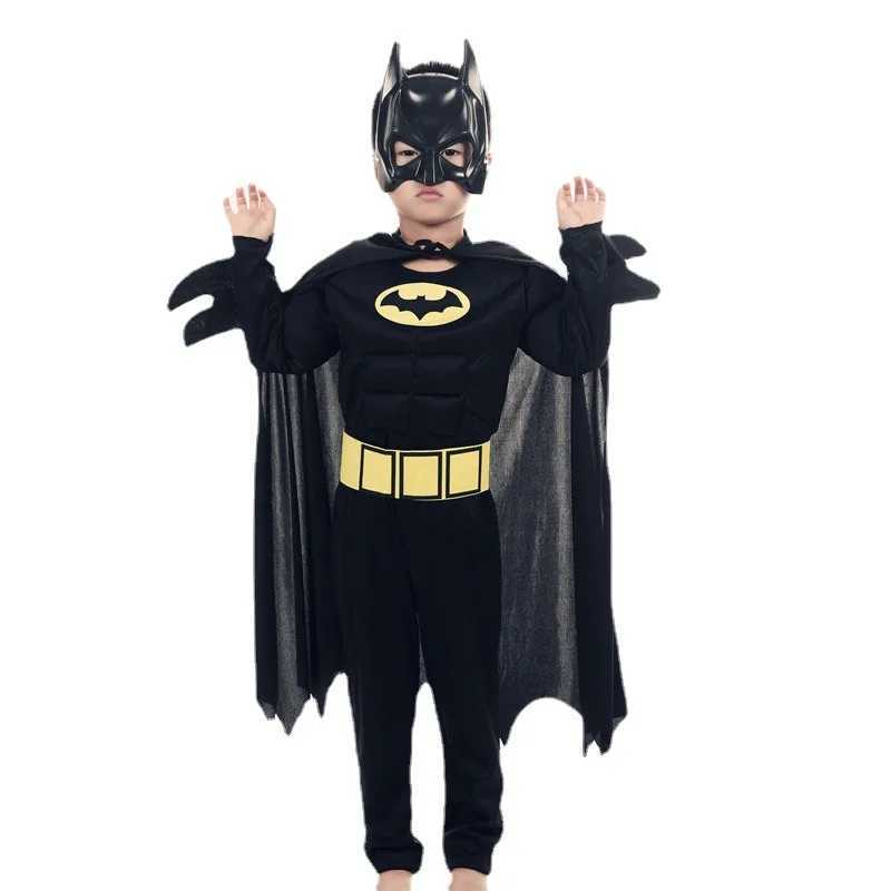 Kids boy Bat Costume with Mask and Cape Halloween Cosplay Costume Movie Character Jumpsuit Bat Dark Knight Rises Dress Up W250117