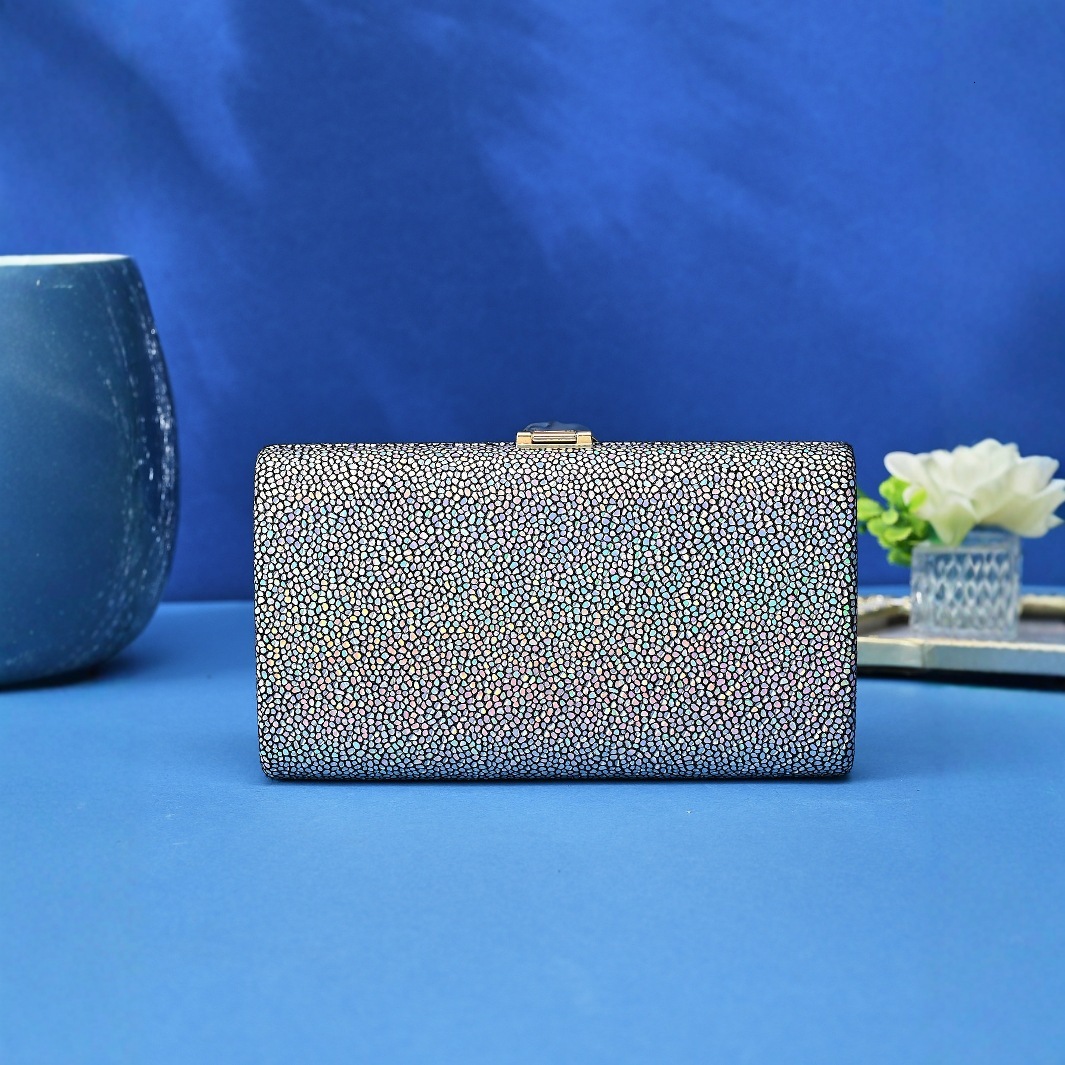 Colorful Metal Crack Simple Dinner Personalized Dress, Wedding Hand-Held Bag, Evening Bag