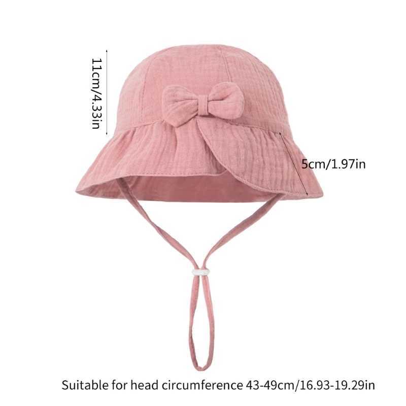 Baby Cotton Bucket Hat New Children Sunscreen Outdoor Caps Boys Girls Print Panama Hat Unisex Beach Fishing Hat For 3-12 Months M250121