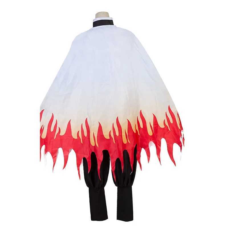 Anime Train Mugen Demon Slayer Rengoku Kyojuro Cosplay Costumes Kimetsu No Yaiba Robe Suits For Adult Kids Wigs Cos Outfit Party W250117