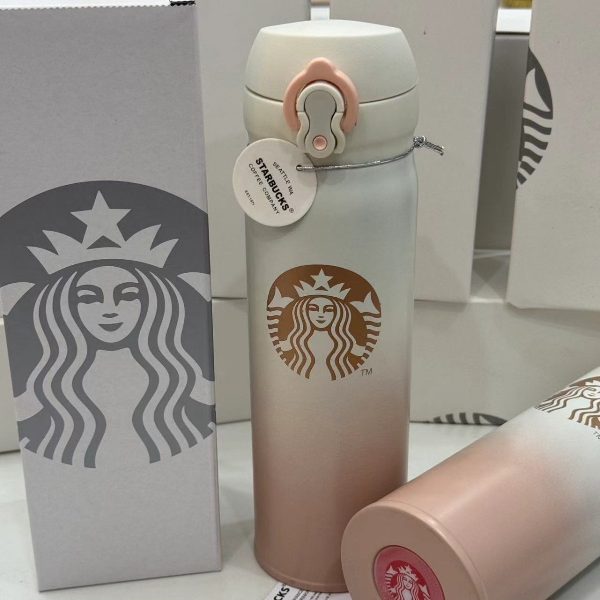 Starbucks 17OZ Stainless Steel Thermos Bottle Vacuum Insulated Travel Mug with Flip Lid