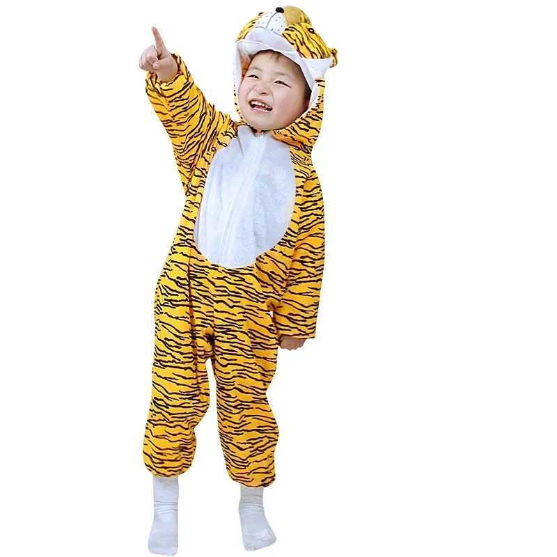 Halloween Kids Cosplay Animal Costumes Children Tiger Leopard Pig lion Rabbit Elephant Dinosaur monkey Onesies Girl Boy Siamese W250117