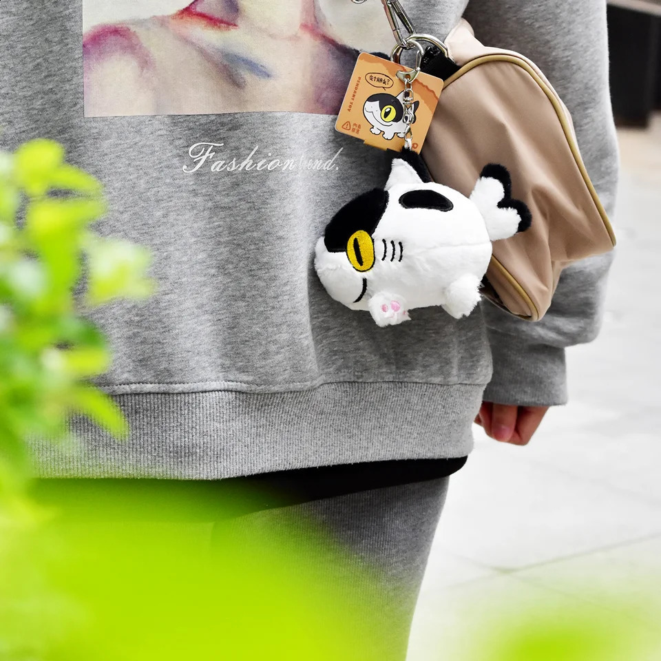 Cute Cartoon Plush Toy Keychain Baby Pink Sharkitty Keychain Kawaii Plush Key Ring Ladies Student Bags Luggage Pendant 250121
