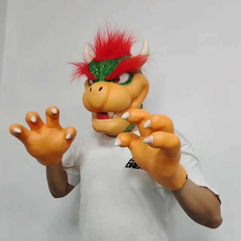 Bowser cosplay props latex facial masks anime Halloween party cosplay masks gloves props adult clothing accessories gifts W250117