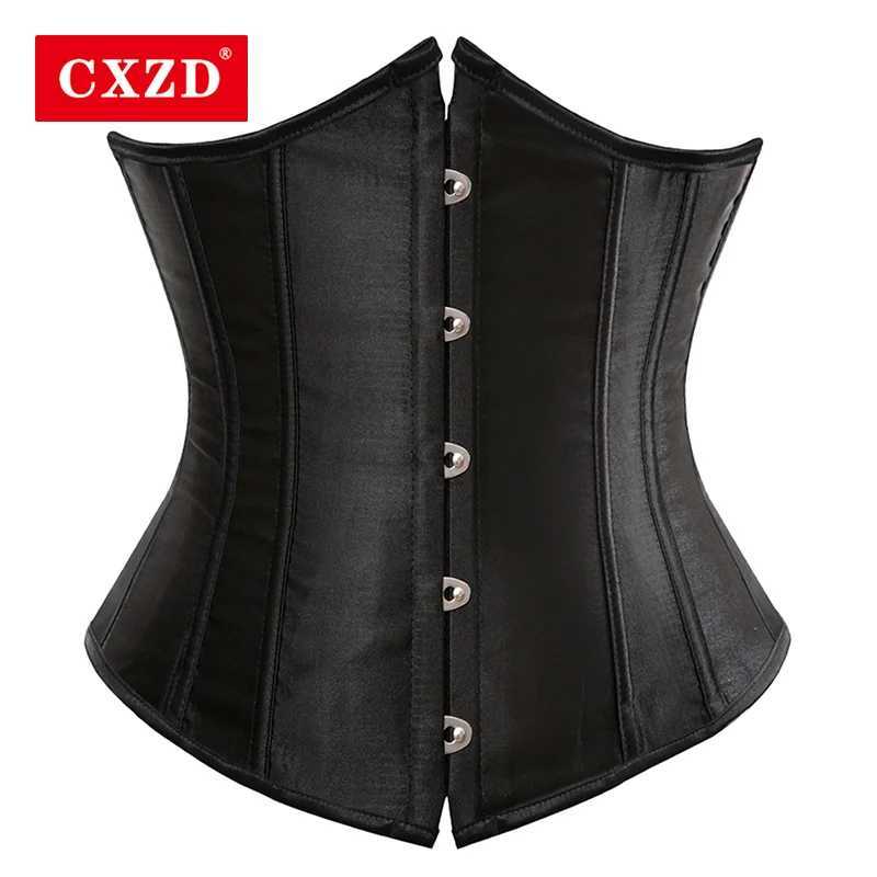 CXZD Corset Tops for Women Lace Up Bustier Underbust Vintage Sexy Costumes Cincher Ladies Corselet Waist Trainer Shapewear Shape W250120