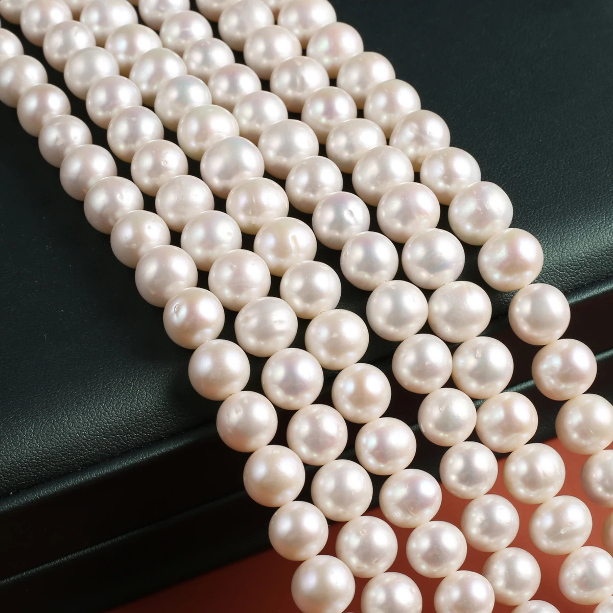 Natural Freshwater White Pearl Beads 10-11mm Jewelry Making DIY Wedding Bride Necklace Bracelet Elegant Jewelry Accessories 250121
