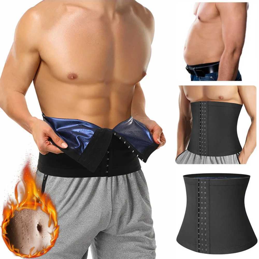 Mens Sauna Sweat Shaper Belt Thermo Tummy Control Shapewear Slimming Girdle Workout Waist Trainer Corset Gym Abdomen Fat Burning W250120